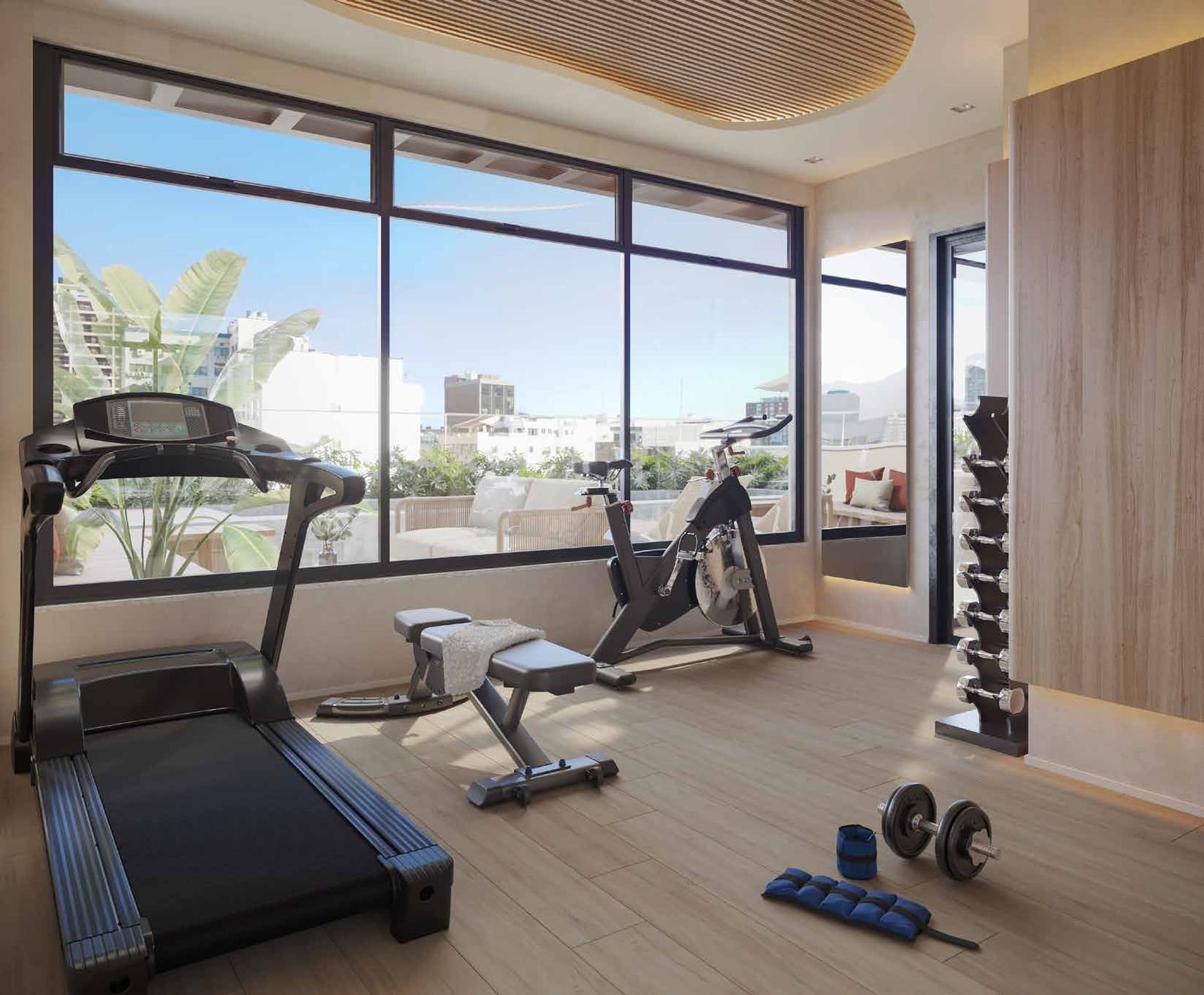 Fitness area at Be.in.Rio Barão da Torre