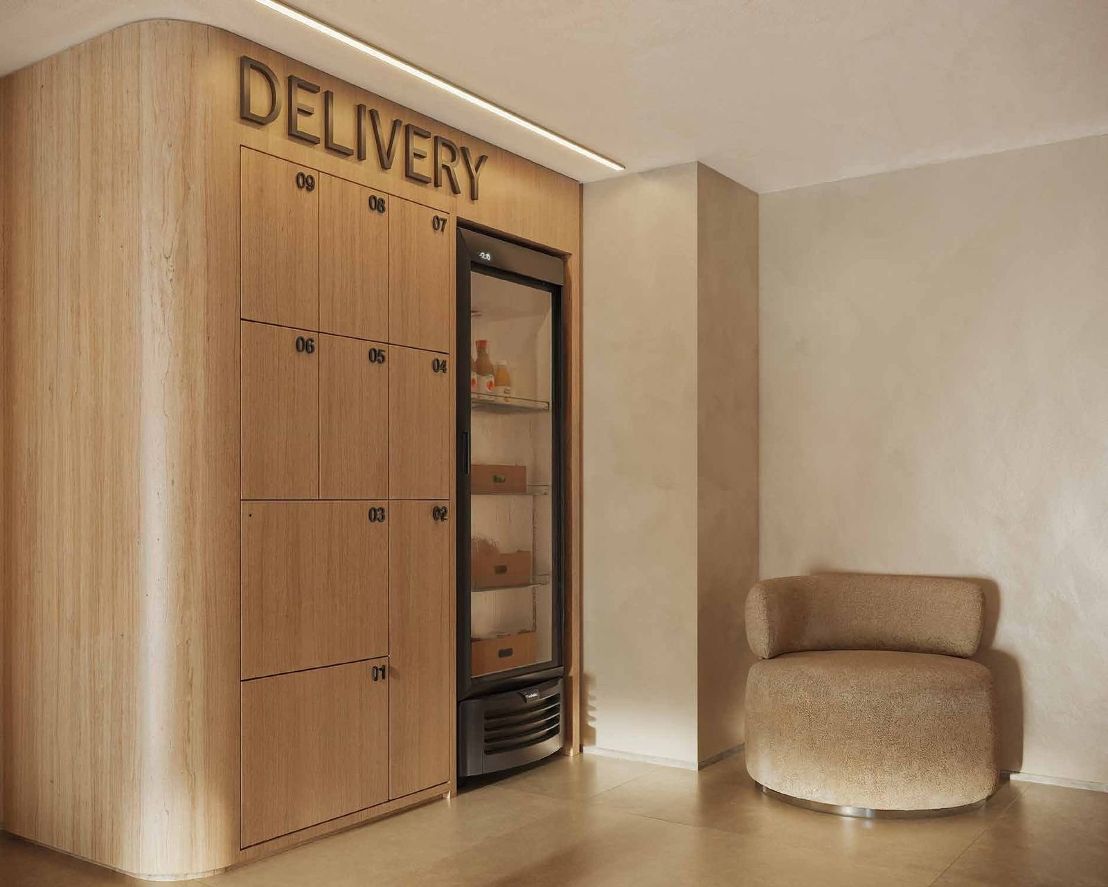 Mini market and delivery area at Be.in.Rio Nascimento Silva 387