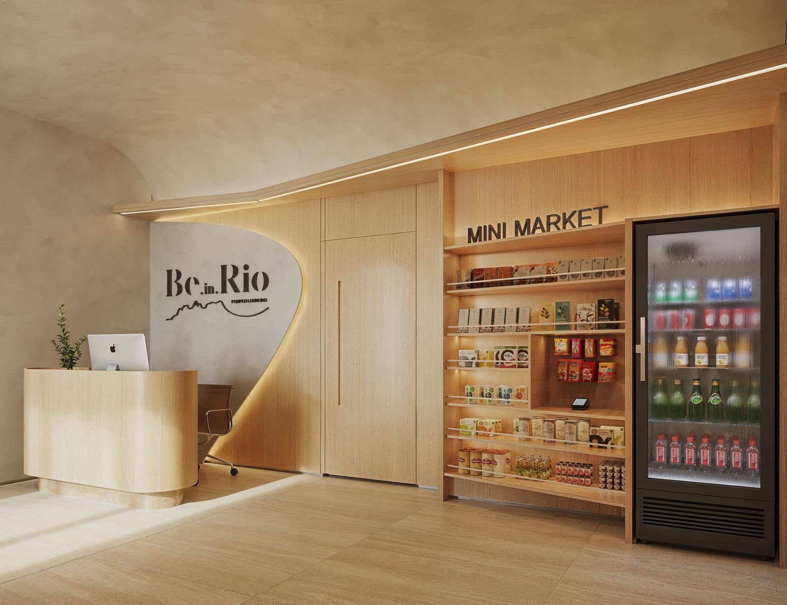 Mini market in the Be.in.Rio Pompeu Loureiro 110 lobby