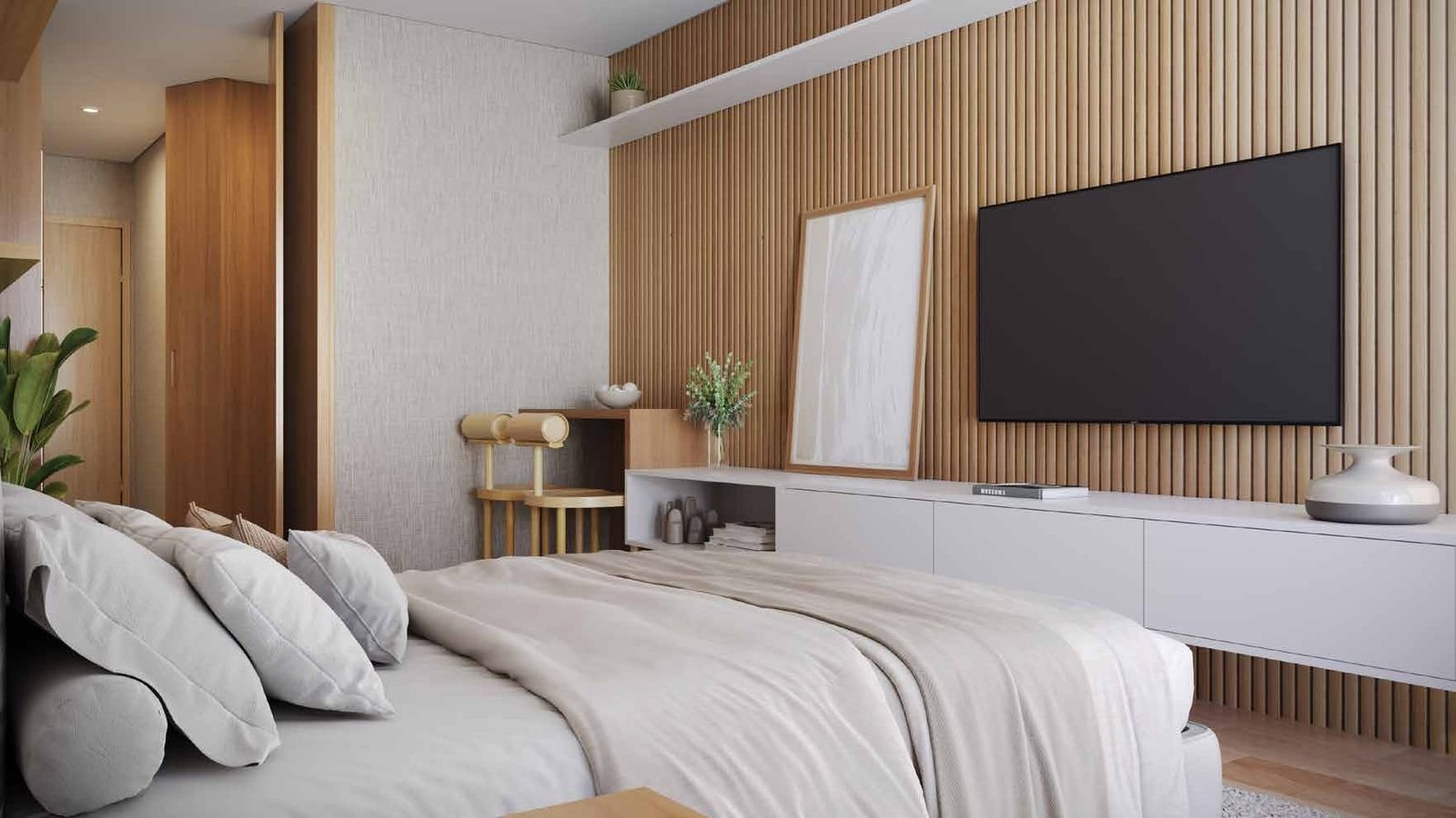 Bedroom of apartment 403 at Be.in.Rio Tonelero