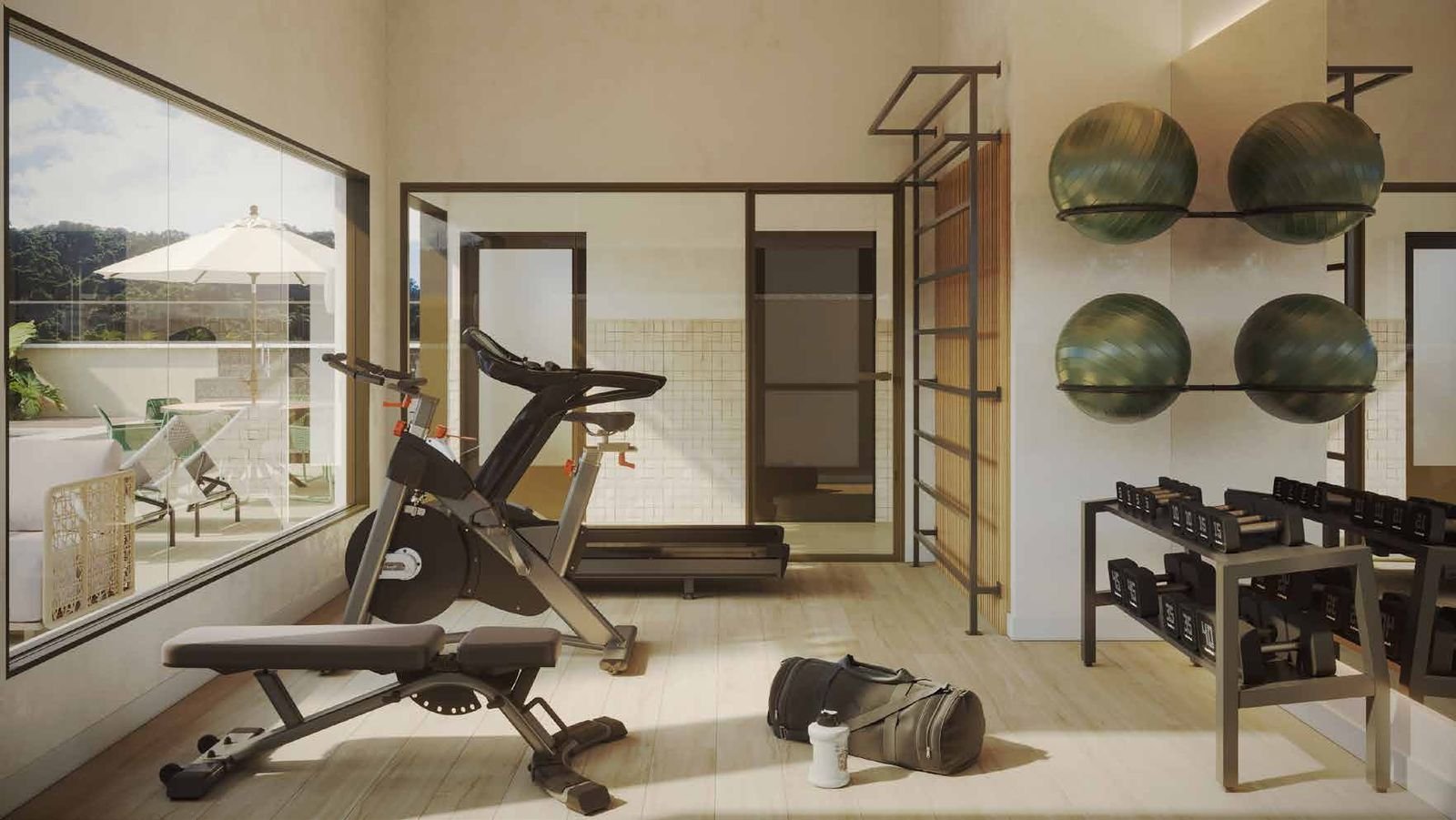 Fitness area at Be.in.Rio Tonelero