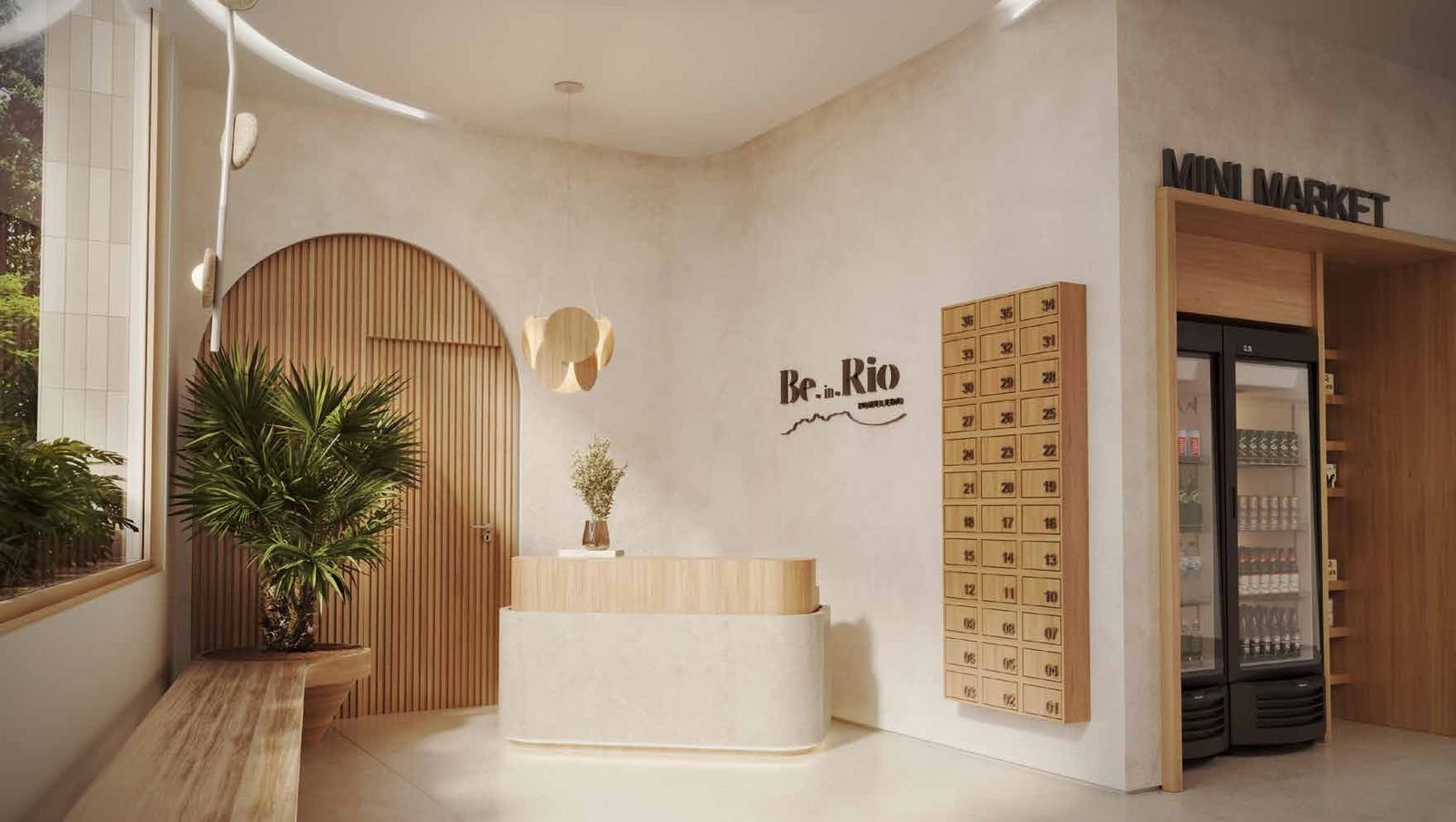 Be.in.Rio Tonelero lobby with mini market