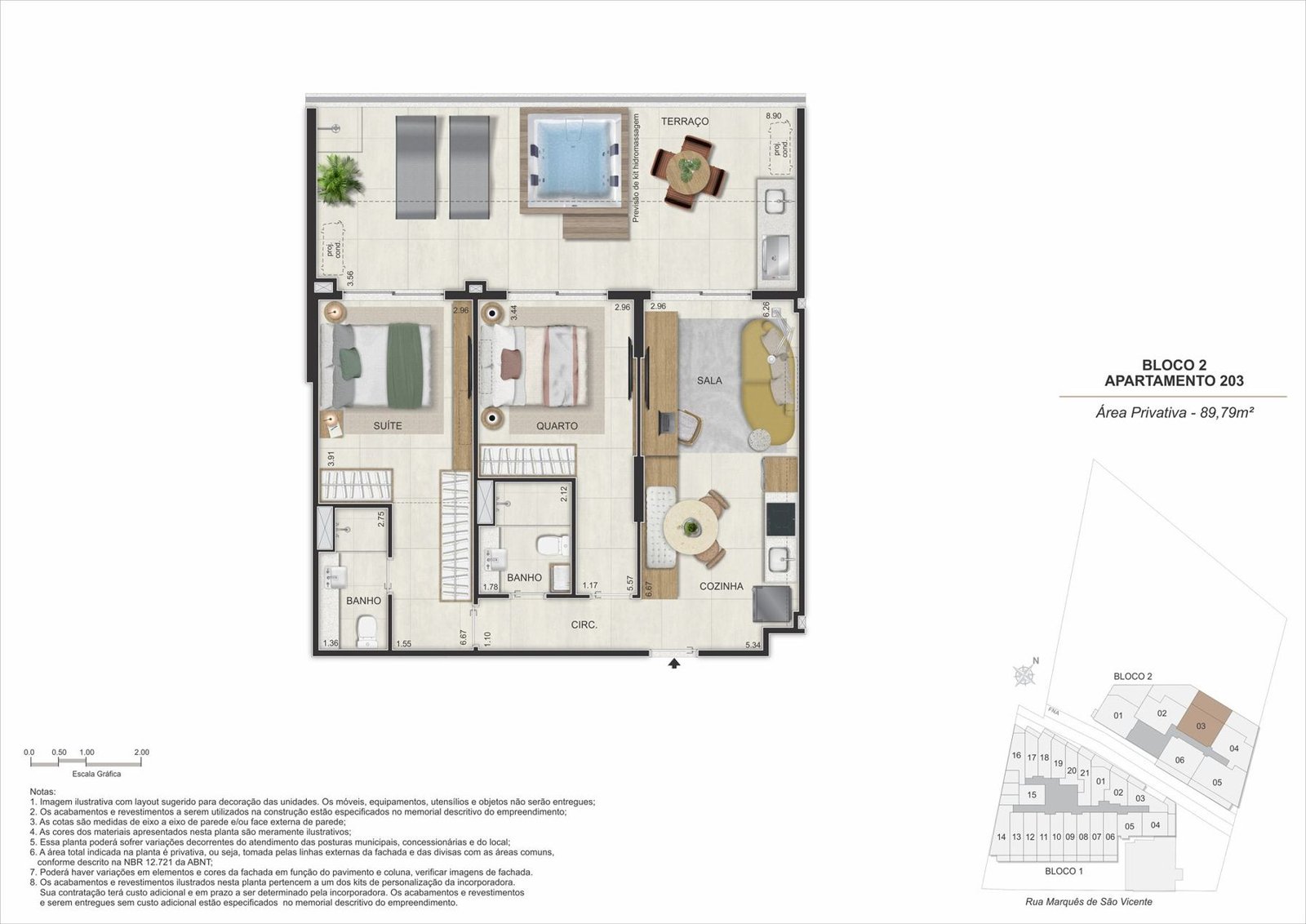 Floor plan of Garden 203, Gaví Building 2