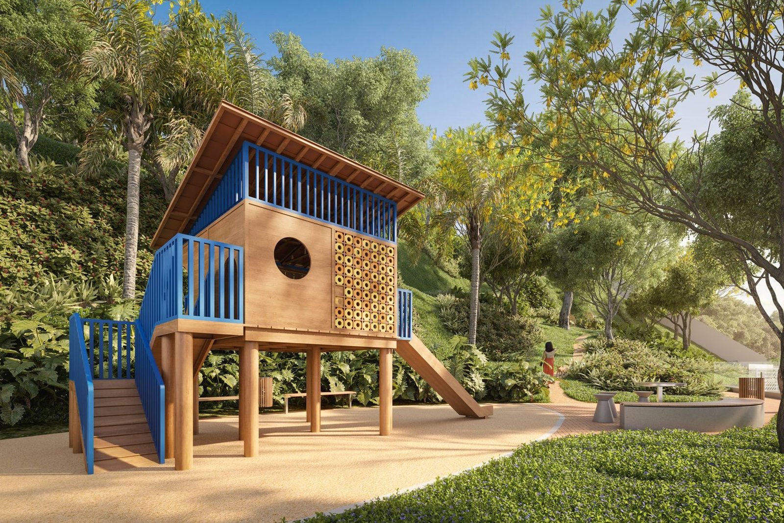 Playground with woodland at Gaví Gávea