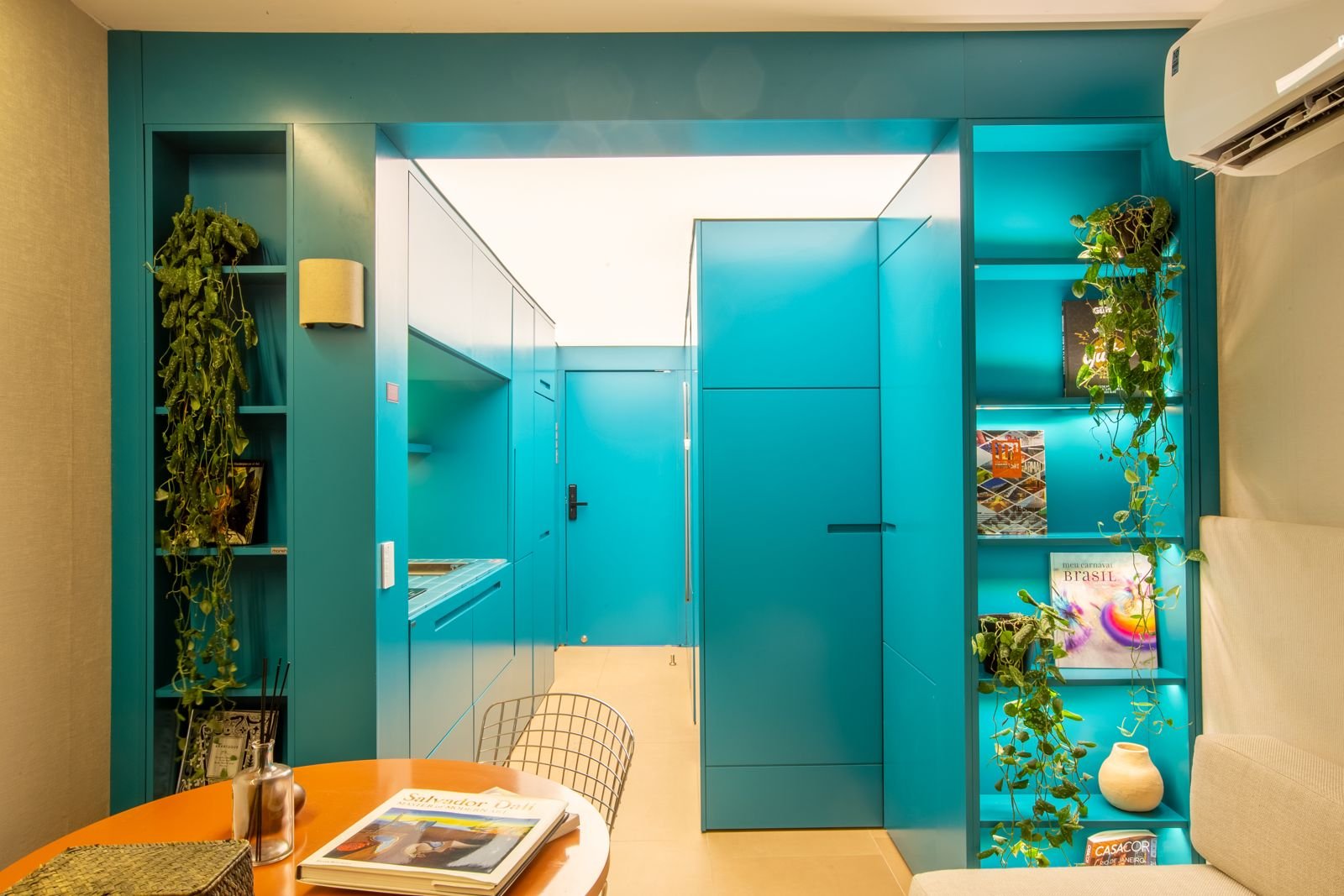 Kitchen and niche of the Gaví model studio