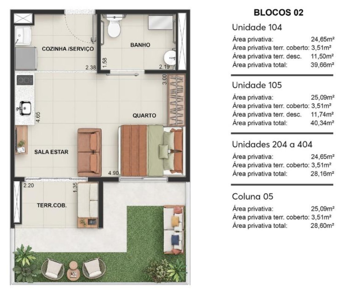 One-bedroom garden unit of up to 40 m² at Ilha Stay Home Resort