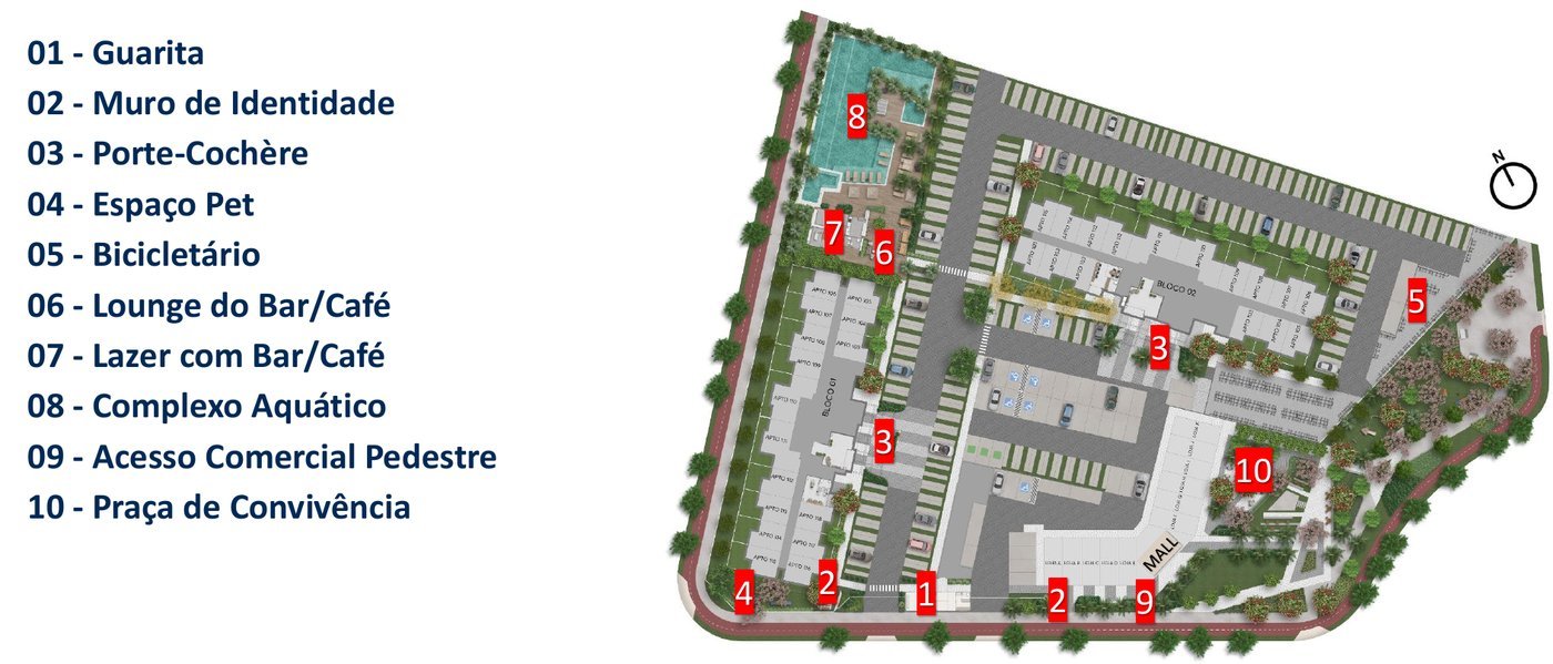Ilha Stay Home Resort site plan with gatehouse, porte-cochère, pool complex and plaza