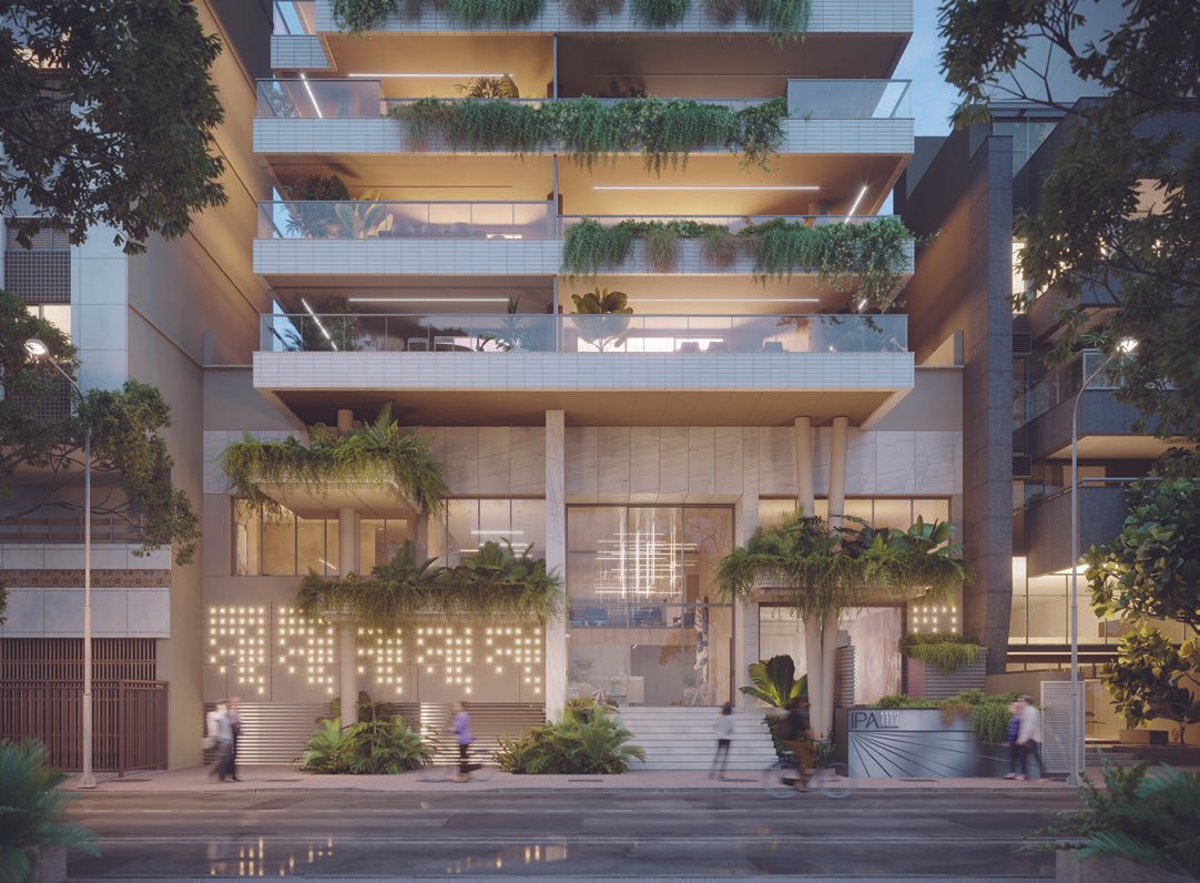 Facade of IPA Studios Design on Rua Prudente de Morais, Ipanema