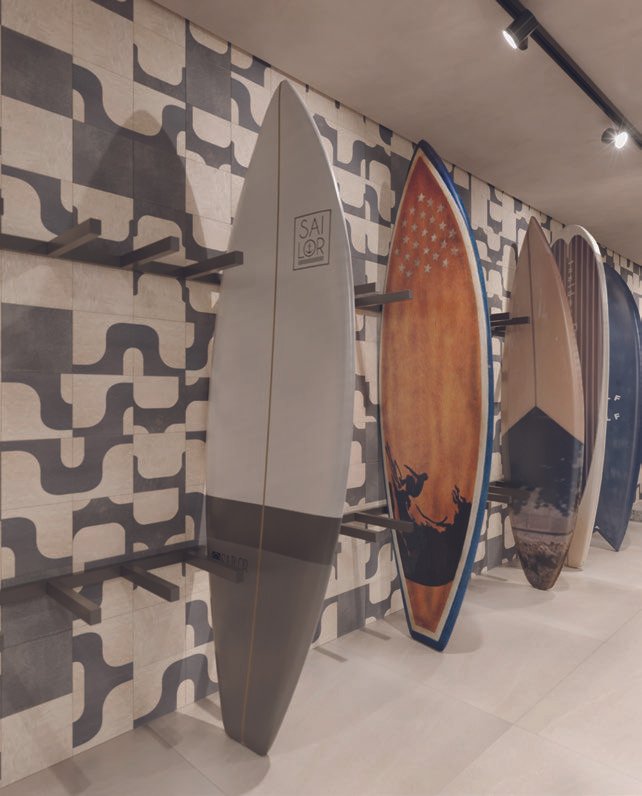 Surfboard storage at IPA Studios Design