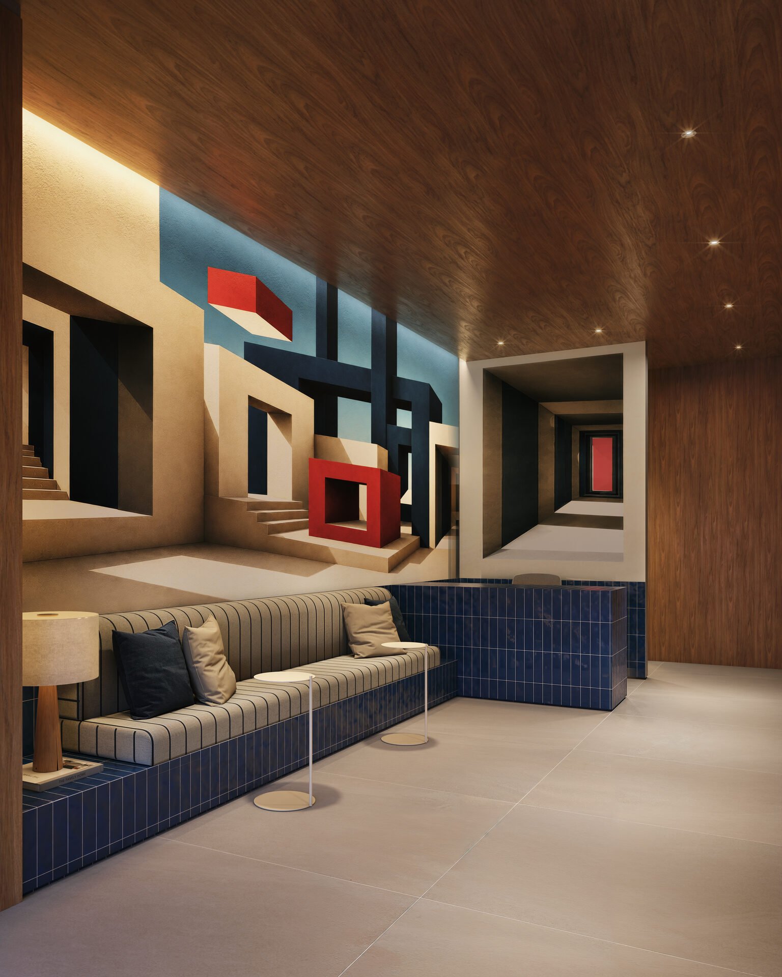 MO.dO Copa Posto 4 lobby with an art panel by Mario Bands