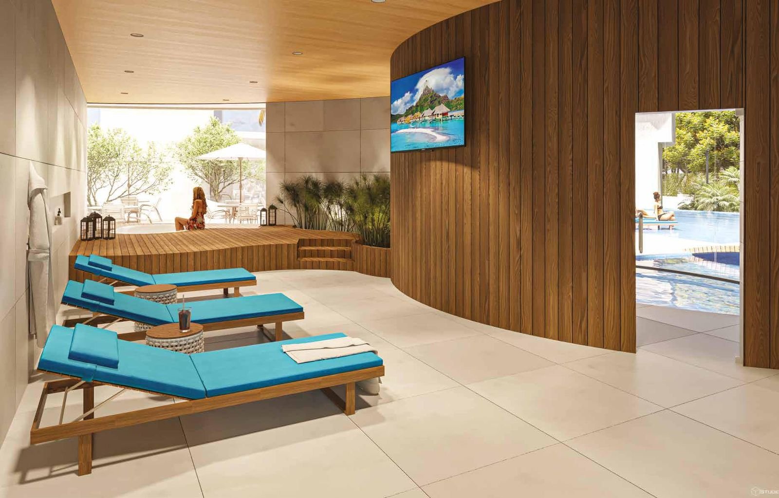Niemeyer 360 Residences spa and relaxation area