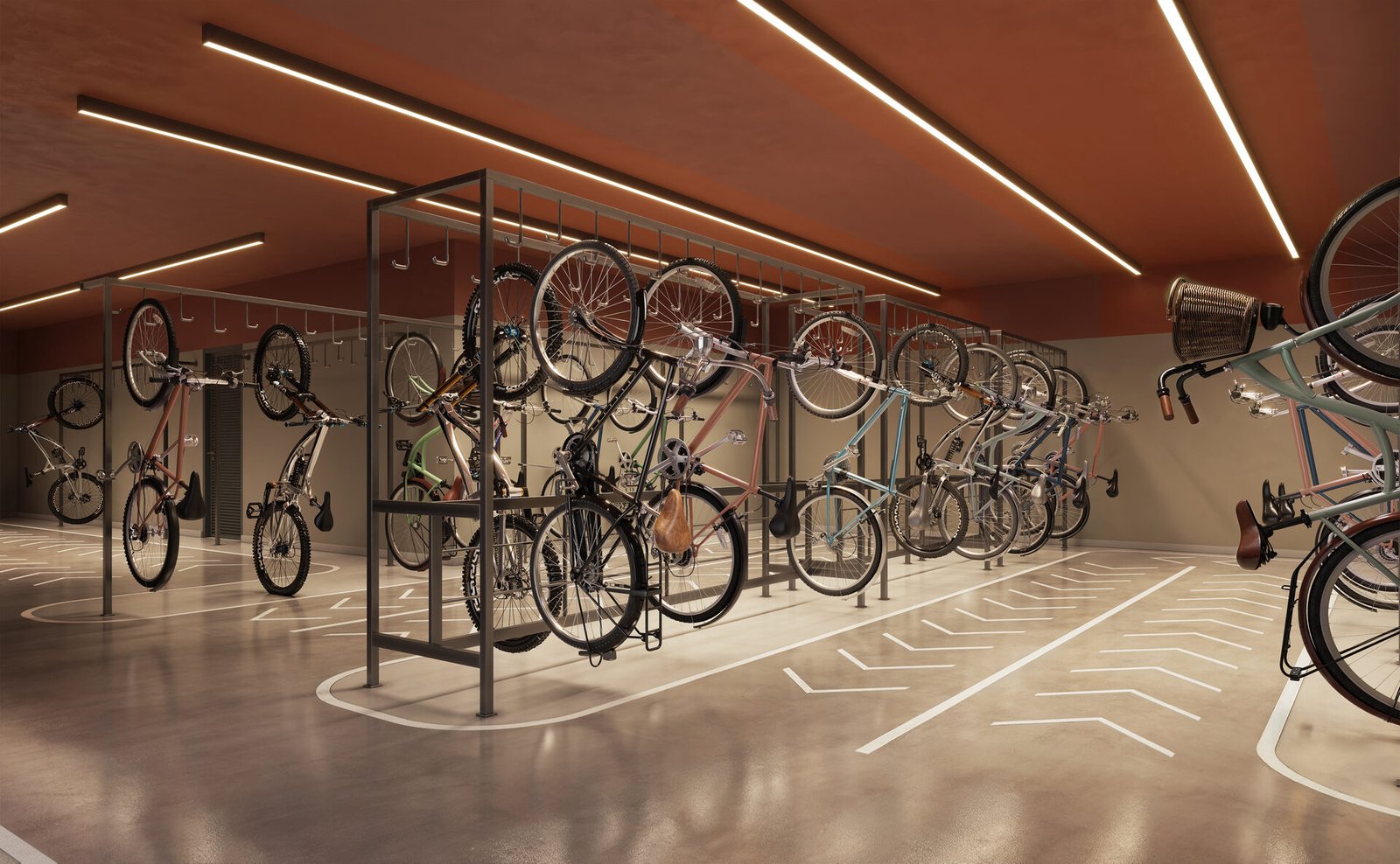 Bicicletário do Q Studios com 344 vagas