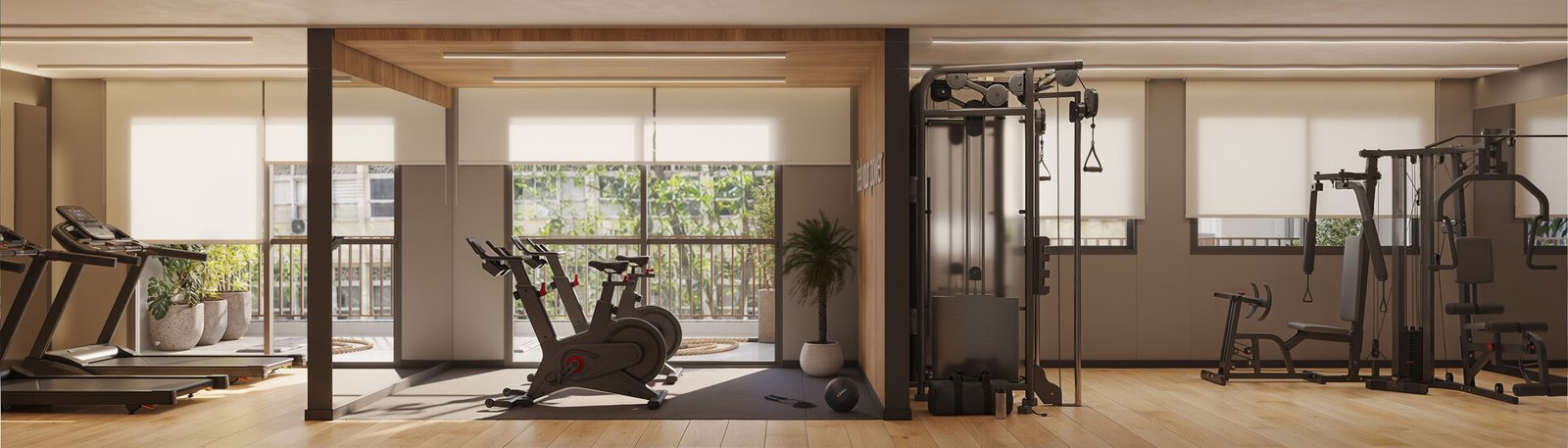 Espaço fitness completo do Q Studios